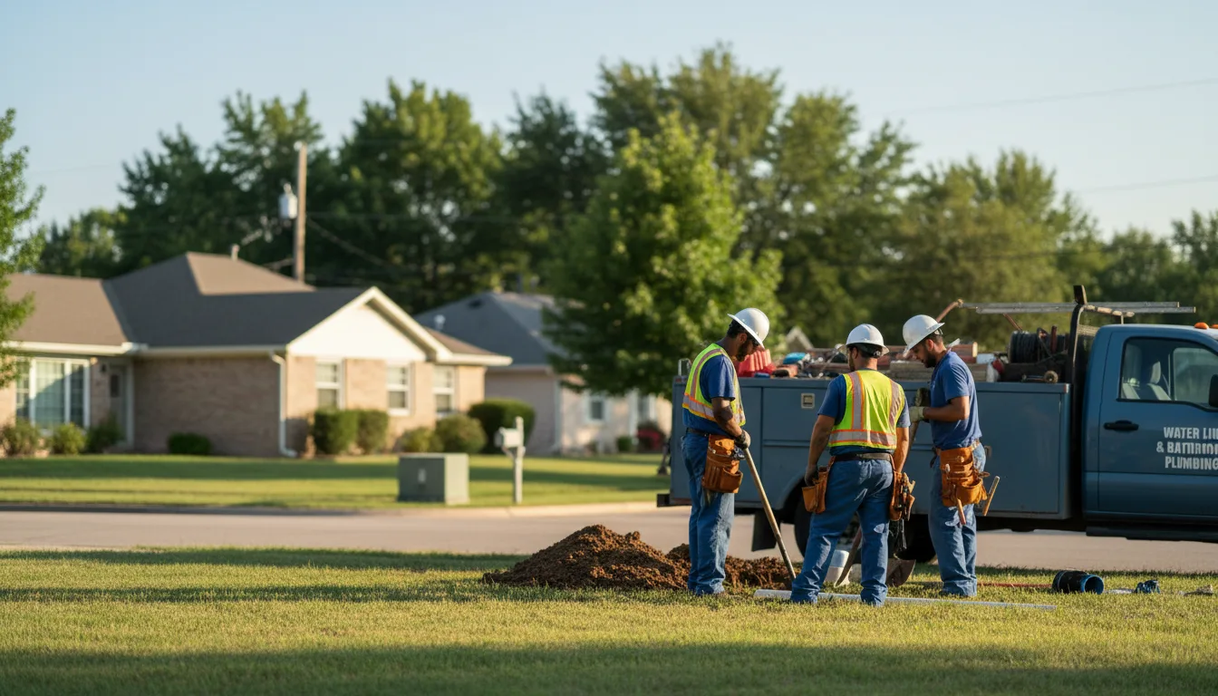 Residential water line and bathroom plumbing service in Carlton, WA